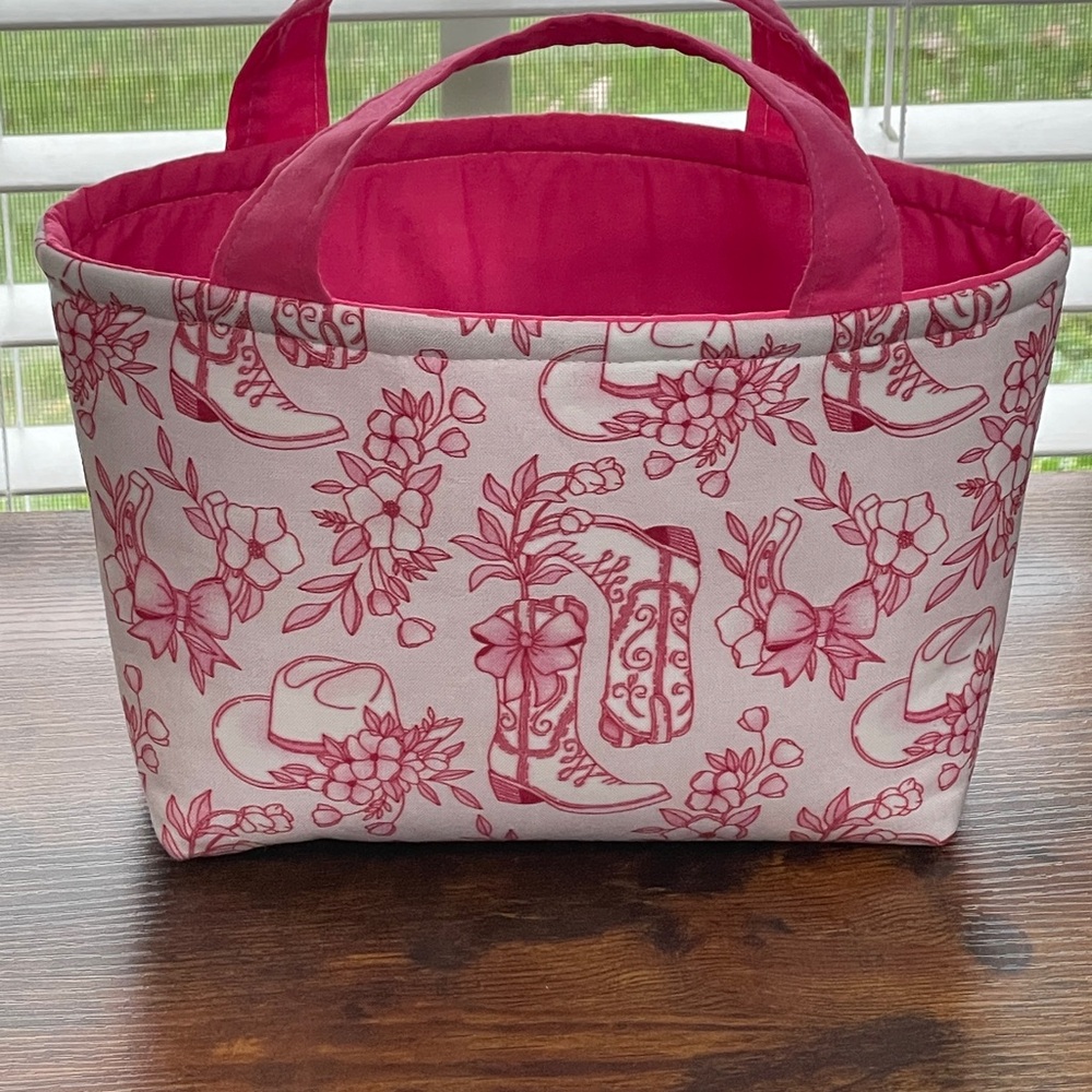 Pink Western Themed Handmade Bag